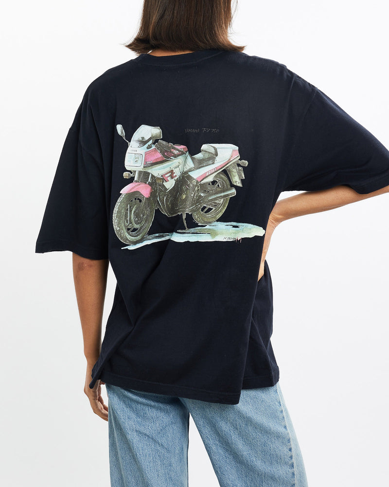 Vintage, 90s, Yamaha, FZ, 750, Tee, The Real Deal, size medium, colour Black, newtown, sydney, australia, thrift store, opshop, preloved, secondhand, sustainable, retro, antique, 70s, 80s, 90s, 2000s, 00s, fashion, clothing, streetwear, trendy, garment, style, boutique, store, shop, archive, sale, cheap, best, top, T-Shirts
