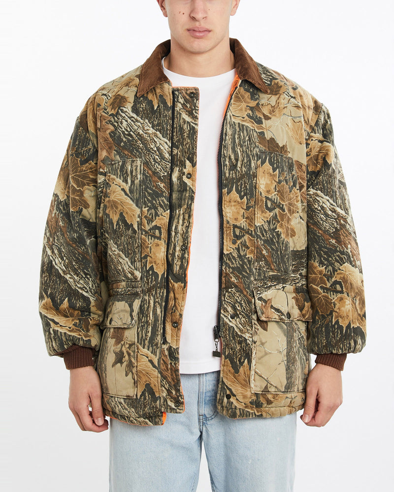 Vintage, 90s, Realtree, Camo, Reversible, Jacket, The Real Deal, size double extra large, colour Green, newtown, sydney, australia, thrift store, opshop, preloved, secondhand, sustainable, retro, antique, 70s, 80s, 90s, 2000s, 00s, fashion, clothing, streetwear, trendy, garment, style, boutique, store, shop, archive, sale, cheap, best, top, Jackets