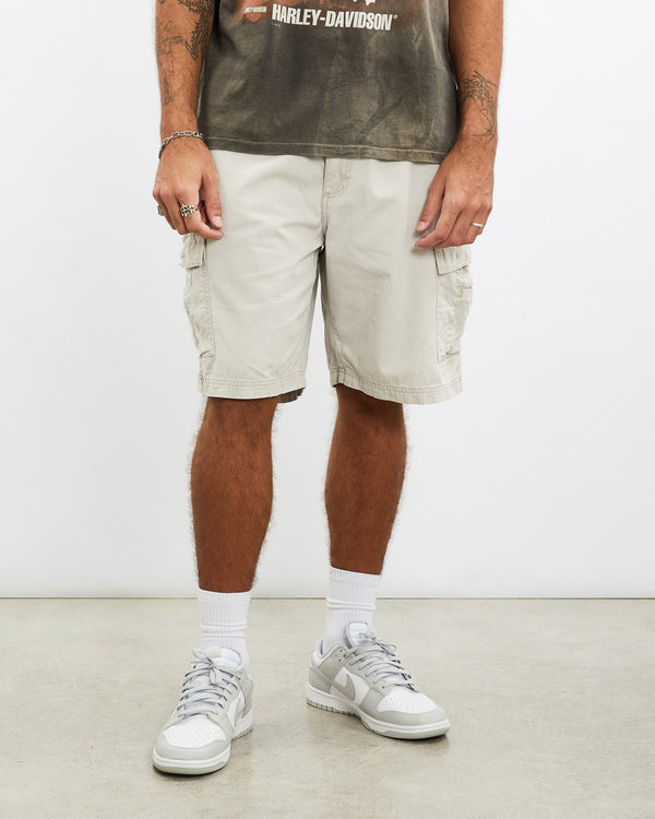 Vintage, Wrangler, Cargo, Shorts, The Real Deal, size 35", colour Beige, newtown, sydney, australia, thrift store, opshop, preloved, secondhand, sustainable, retro, antique, 70s, 80s, 90s, 2000s, 00s, fashion, clothing, streetwear, trendy, garment, style, boutique, store, shop, archive, sale, cheap, best, top, Shorts