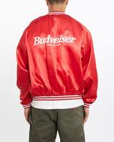 Vintage, Budweiser, Varsity, Jacket, The Real Deal, size large, colour Red, newtown, sydney, australia, thrift store, opshop, preloved, secondhand, sustainable, retro, antique, 70s, 80s, 90s, 2000s, 00s, fashion, clothing, streetwear, trendy, garment, style, boutique, store, shop, archive, sale, cheap, best, top, Jackets