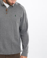 Vintage, Polo, Ralph, Lauren, Quarter, Zip, Sweater, The Real Deal, size extra large, colour Blue, newtown, sydney, australia, thrift store, opshop, preloved, secondhand, sustainable, retro, antique, 70s, 80s, 90s, 2000s, 00s, fashion, clothing, streetwear, trendy, garment, style, boutique, store, shop, archive, sale, cheap, best, top, Sweats and hoodies