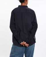 Vintage, 90s, Chaps, Ralph, Lauren, Corduroy, Button, Up, Shirt, The Real Deal, size medium, colour Navy, newtown, sydney, australia, thrift store, opshop, preloved, secondhand, sustainable, retro, antique, 70s, 80s, 90s, 2000s, 00s, fashion, clothing, streetwear, trendy, garment, style, boutique, store, shop, archive, sale, cheap, best, top, Shirts