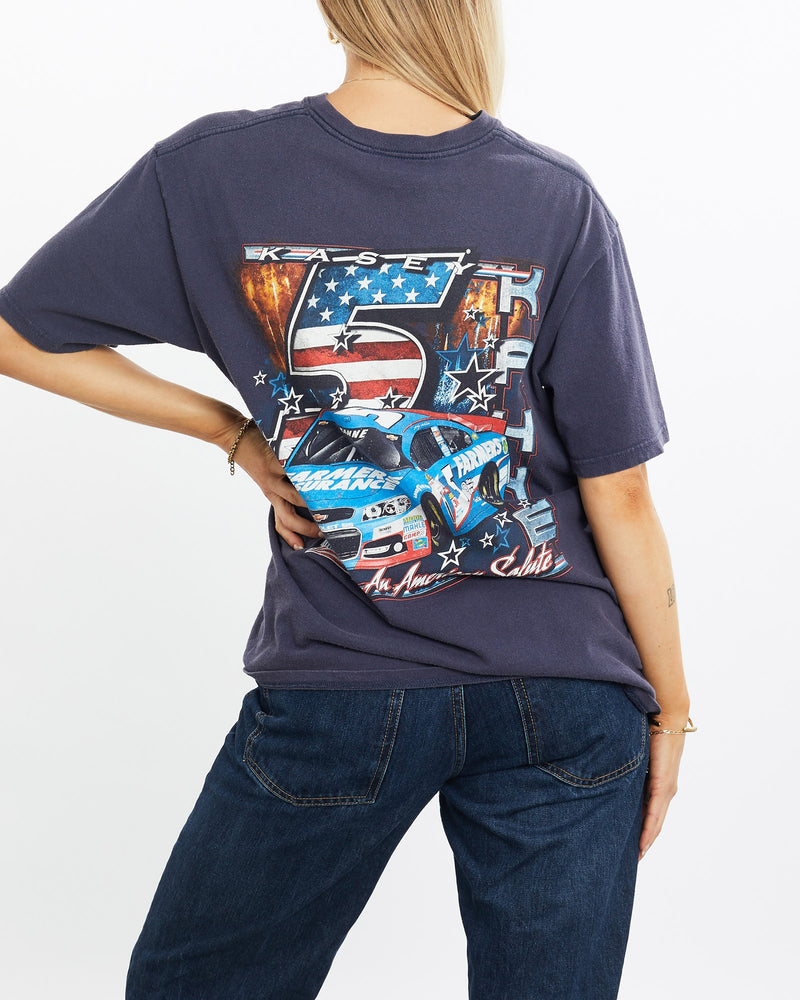 Vintage, Kasey, Kahne, NASCAR, Racing, Tee, The Real Deal, size medium, colour Navy, newtown, sydney, australia, thrift store, opshop, preloved, secondhand, sustainable, retro, antique, 70s, 80s, 90s, 2000s, 00s, fashion, clothing, streetwear, trendy, garment, style, boutique, store, shop, archive, sale, cheap, best, top, T-Shirts