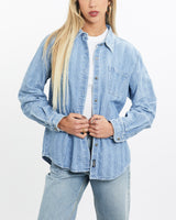 Vintage, 90s, Lee, Denim, Button, Up, Shirt, The Real Deal, size extra small, colour Blue, newtown, sydney, australia, thrift store, opshop, preloved, secondhand, sustainable, retro, antique, 70s, 80s, 90s, 2000s, 00s, fashion, clothing, streetwear, trendy, garment, style, boutique, store, shop, archive, sale, cheap, best, top, Shirts
