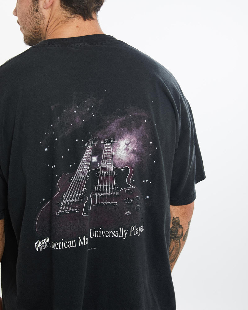 Vintage, Gibson, USA, Tee, The Real Deal, size large, colour Black, newtown, sydney, australia, thrift store, opshop, preloved, secondhand, sustainable, retro, antique, 70s, 80s, 90s, 2000s, 00s, fashion, clothing, streetwear, trendy, garment, style, boutique, store, shop, archive, sale, cheap, best, top, T-Shirts