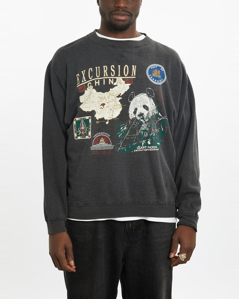 Vintage 90s Giant Panda Wildlife Sweatshirt <br>L , The Real Deal , newtown, sydney, australia, thrift store, opshop, preloved, secondhand, sustainable, retro, antique, 70s, 80s, 90s, 2000s, 00s, fashion, clothing, streetwear, trendy, garment, style, boutique, store, shop, archive, sale, cheap, best, top