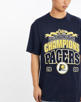 Vintage, NBA, Indiana, Pacers, Tee, The Real Deal, size large, colour Navy, newtown, sydney, australia, thrift store, opshop, preloved, secondhand, sustainable, retro, antique, 70s, 80s, 90s, 2000s, 00s, fashion, clothing, streetwear, trendy, garment, style, boutique, store, shop, archive, sale, cheap, best, top, T-Shirts