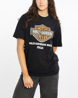 Vintage, Harley, Davidson, Tee, The Real Deal, size medium, colour Black, newtown, sydney, australia, thrift store, opshop, preloved, secondhand, sustainable, retro, antique, 70s, 80s, 90s, 2000s, 00s, fashion, clothing, streetwear, trendy, garment, style, boutique, store, shop, archive, sale, cheap, best, top, T-Shirts