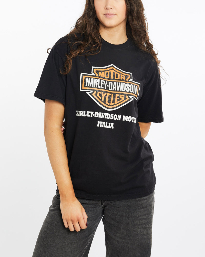 Vintage, Harley, Davidson, Tee, The Real Deal, size medium, colour Black, newtown, sydney, australia, thrift store, opshop, preloved, secondhand, sustainable, retro, antique, 70s, 80s, 90s, 2000s, 00s, fashion, clothing, streetwear, trendy, garment, style, boutique, store, shop, archive, sale, cheap, best, top, T-Shirts