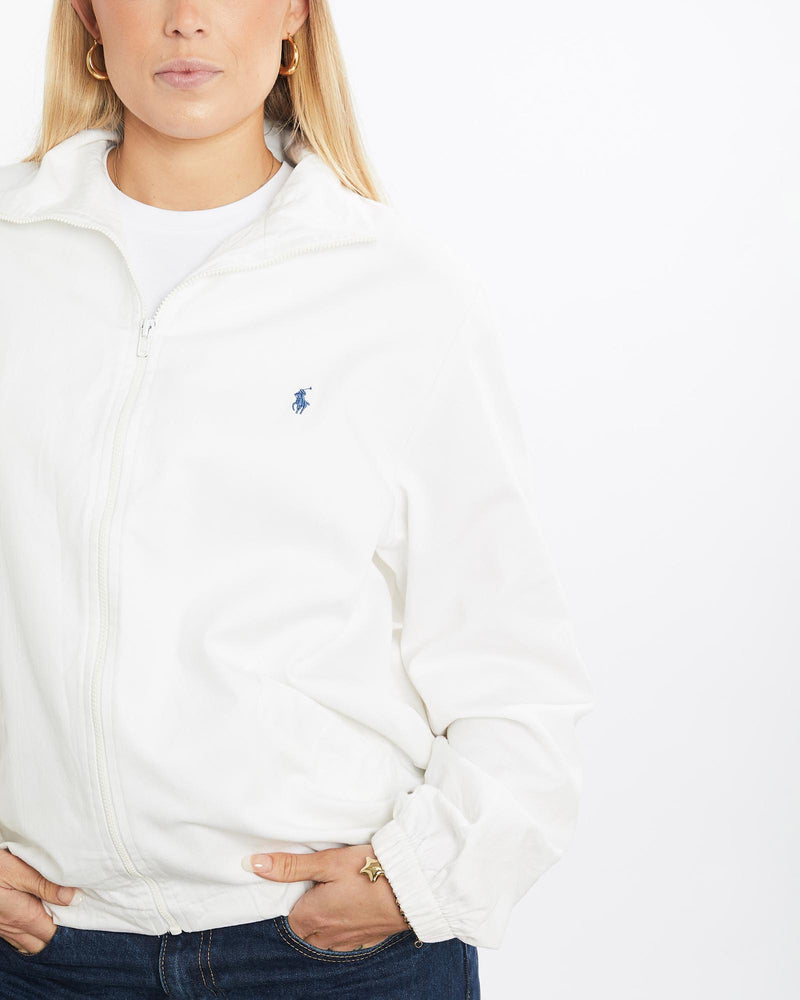 Vintage, 90s, Polo, Ralph, Lauren, Harrington, Jacket, The Real Deal, size medium, colour White, newtown, sydney, australia, thrift store, opshop, preloved, secondhand, sustainable, retro, antique, 70s, 80s, 90s, 2000s, 00s, fashion, clothing, streetwear, trendy, garment, style, boutique, store, shop, archive, sale, cheap, best, top, Jackets