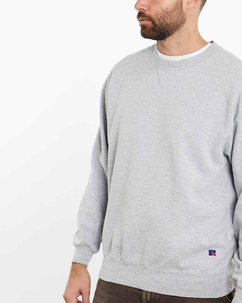 Vintage, 90s, Russell, Athletic, Sweatshirt, The Real Deal, size extra large, colour Grey, newtown, sydney, australia, thrift store, opshop, preloved, secondhand, sustainable, retro, antique, 70s, 80s, 90s, 2000s, 00s, fashion, clothing, streetwear, trendy, garment, style, boutique, store, shop, archive, sale, cheap, best, top, Sweats and hoodies