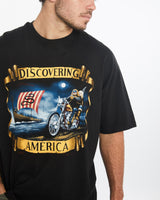 Vintage, 1994, Easyriders, Discovering, America', Tee, The Real Deal, size large, colour Black, newtown, sydney, australia, thrift store, opshop, preloved, secondhand, sustainable, retro, antique, 70s, 80s, 90s, 2000s, 00s, fashion, clothing, streetwear, trendy, garment, style, boutique, store, shop, archive, sale, cheap, best, top, T-Shirts