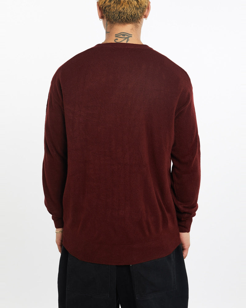 Vintage, 90s, Polo, Golf, Knit, Sweater, The Real Deal, size extra large, colour Burgundy, newtown, sydney, australia, thrift store, opshop, preloved, secondhand, sustainable, retro, antique, 70s, 80s, 90s, 2000s, 00s, fashion, clothing, streetwear, trendy, garment, style, boutique, store, shop, archive, sale, cheap, best, top, Sweats and hoodies