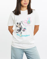 Vintage, 1991, Mickey, Mouse, Walt, Disney, World, Tee, The Real Deal, size double extra small, colour White, newtown, sydney, australia, thrift store, opshop, preloved, secondhand, sustainable, retro, antique, 70s, 80s, 90s, 2000s, 00s, fashion, clothing, streetwear, trendy, garment, style, boutique, store, shop, archive, sale, cheap, best, top, T-Shirts