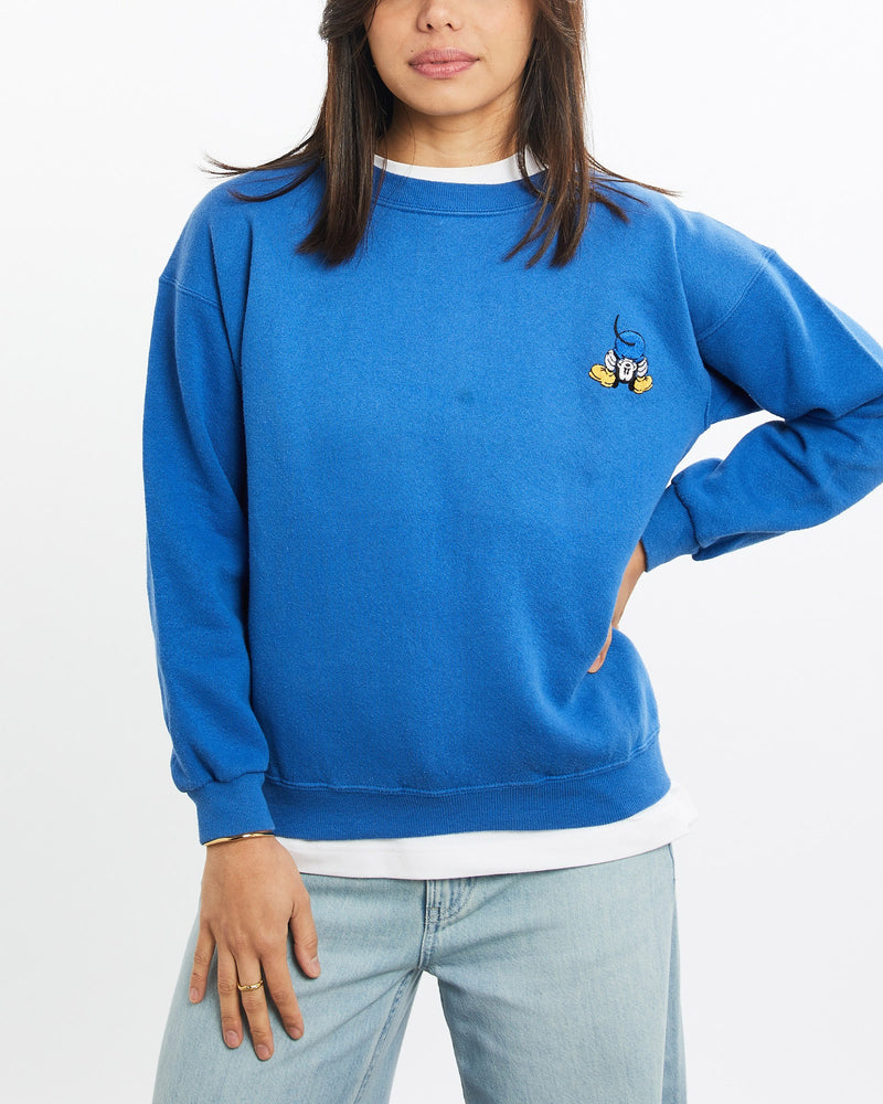 Vintage, 90s, Disney, Mickey, Mouse, Sweatshirt, The Real Deal, size double extra small, colour Blue, newtown, sydney, australia, thrift store, opshop, preloved, secondhand, sustainable, retro, antique, 70s, 80s, 90s, 2000s, 00s, fashion, clothing, streetwear, trendy, garment, style, boutique, store, shop, archive, sale, cheap, best, top, Sweats and hoodies
