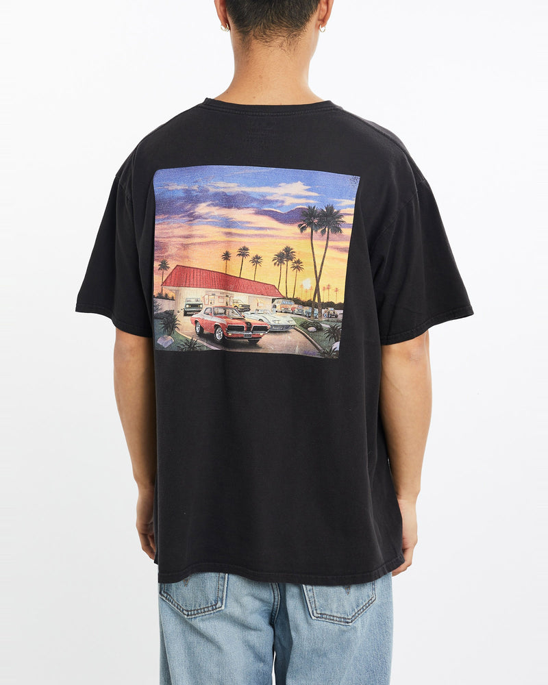 Vintage, In-N-Out, Burger, Tee, The Real Deal, size large, colour Black, newtown, sydney, australia, thrift store, opshop, preloved, secondhand, sustainable, retro, antique, 70s, 80s, 90s, 2000s, 00s, fashion, clothing, streetwear, trendy, garment, style, boutique, store, shop, archive, sale, cheap, best, top, T-Shirts