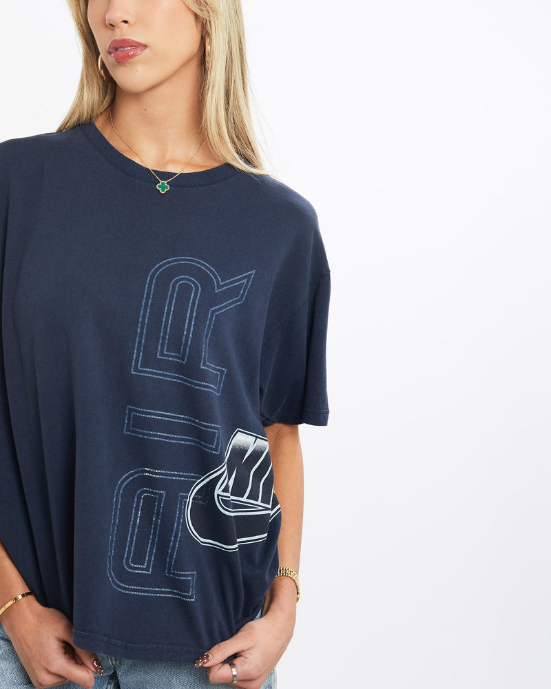 Vintage, Nike, Air, Tee, The Real Deal, size extra small, colour Navy, newtown, sydney, australia, thrift store, opshop, preloved, secondhand, sustainable, retro, antique, 70s, 80s, 90s, 2000s, 00s, fashion, clothing, streetwear, trendy, garment, style, boutique, store, shop, archive, sale, cheap, best, top, T-Shirts