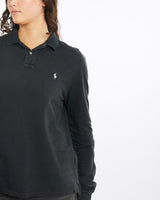 Vintage, Polo, Ralph, Lauren, Long, Sleeve, Polo, Shirt, The Real Deal, size medium, colour Black, newtown, sydney, australia, thrift store, opshop, preloved, secondhand, sustainable, retro, antique, 70s, 80s, 90s, 2000s, 00s, fashion, clothing, streetwear, trendy, garment, style, boutique, store, shop, archive, sale, cheap, best, top, Shirts