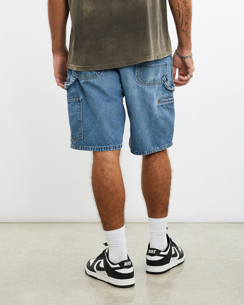 Vintage, Carhartt, Denim, Carpenter, Shorts, The Real Deal, size 36", colour Blue, newtown, sydney, australia, thrift store, opshop, preloved, secondhand, sustainable, retro, antique, 70s, 80s, 90s, 2000s, 00s, fashion, clothing, streetwear, trendy, garment, style, boutique, store, shop, archive, sale, cheap, best, top, Shorts