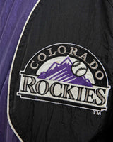 Vintage 90s Pro Player MLB Colorado Rockies Jacket <br>XL , The Real Deal , newtown, sydney, australia, thrift store, opshop, preloved, secondhand, sustainable, retro, antique, 70s, 80s, 90s, 2000s, 00s, fashion, clothing, streetwear, trendy, garment, style, boutique, store, shop, archive, sale, cheap, best, top