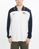 Vintage, Reebok, NFL, Denver, Broncos, Long, Sleeve, Polo, Shirt, The Real Deal, size extra large, colour Multicolour, newtown, sydney, australia, thrift store, opshop, preloved, secondhand, sustainable, retro, antique, 70s, 80s, 90s, 2000s, 00s, fashion, clothing, streetwear, trendy, garment, style, boutique, store, shop, archive, sale, cheap, best, top, Shirts