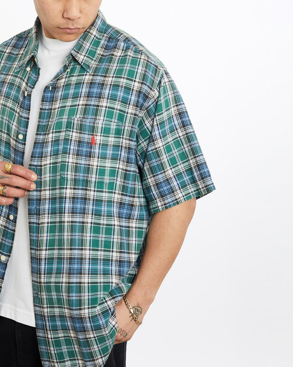 Vintage, 90s, Polo, Ralph, Lauren, Short, Sleeve, Button, Up, Shirt, The Real Deal, size extra large, colour Multicolour, newtown, sydney, australia, thrift store, opshop, preloved, secondhand, sustainable, retro, antique, 70s, 80s, 90s, 2000s, 00s, fashion, clothing, streetwear, trendy, garment, style, boutique, store, shop, archive, sale, cheap, best, top, Shirts