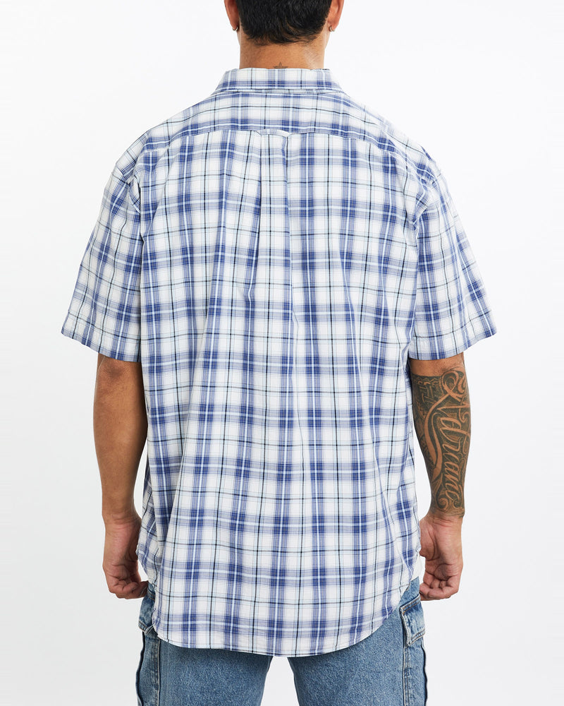 Vintage, Nautica, Short, Sleeve, Button, Up, Shirt, The Real Deal, size extra large, colour Blue, newtown, sydney, australia, thrift store, opshop, preloved, secondhand, sustainable, retro, antique, 70s, 80s, 90s, 2000s, 00s, fashion, clothing, streetwear, trendy, garment, style, boutique, store, shop, archive, sale, cheap, best, top, Shirts