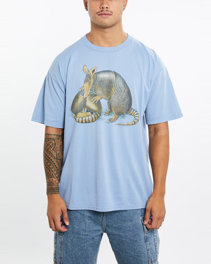 Vintage, 1998, Armadillo, Wildlife, Tee, The Real Deal, size extra large, colour Blue, newtown, sydney, australia, thrift store, opshop, preloved, secondhand, sustainable, retro, antique, 70s, 80s, 90s, 2000s, 00s, fashion, clothing, streetwear, trendy, garment, style, boutique, store, shop, archive, sale, cheap, best, top, T-Shirts