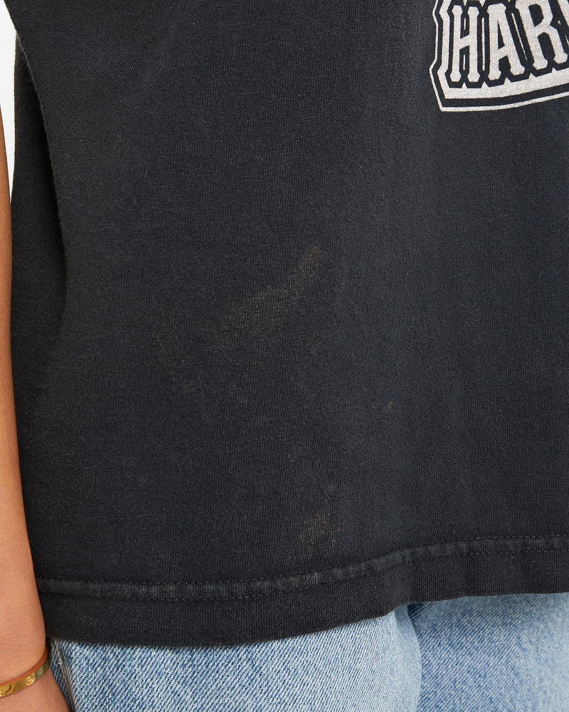 Vintage, Harley, Davidson, Tee, The Real Deal, size extra small, colour Black, newtown, sydney, australia, thrift store, opshop, preloved, secondhand, sustainable, retro, antique, 70s, 80s, 90s, 2000s, 00s, fashion, clothing, streetwear, trendy, garment, style, boutique, store, shop, archive, sale, cheap, best, top, T-Shirts