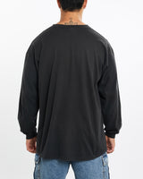 Vintage, Harley, Davidson, Long, Sleeve, Henley, Tee, The Real Deal, size extra large, colour Blue, newtown, sydney, australia, thrift store, opshop, preloved, secondhand, sustainable, retro, antique, 70s, 80s, 90s, 2000s, 00s, fashion, clothing, streetwear, trendy, garment, style, boutique, store, shop, archive, sale, cheap, best, top, T-Shirts