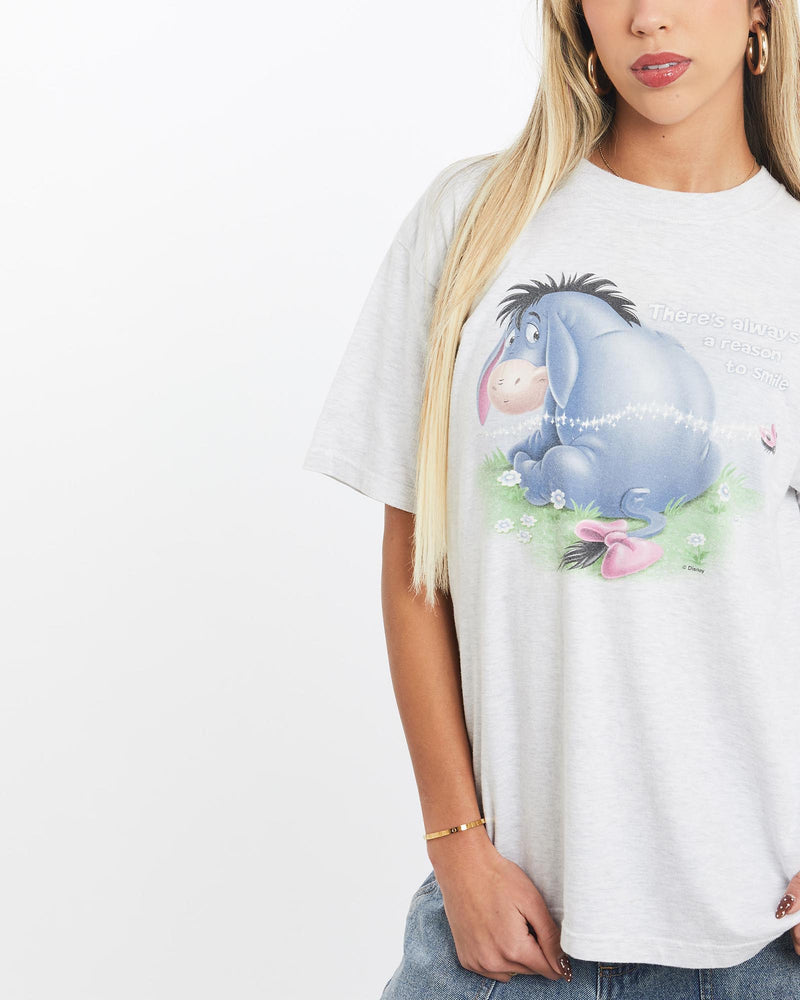 Vintage, Disney, Winnie, The, Pooh, Eeyore', Tee, The Real Deal, size small, colour Grey, newtown, sydney, australia, thrift store, opshop, preloved, secondhand, sustainable, retro, antique, 70s, 80s, 90s, 2000s, 00s, fashion, clothing, streetwear, trendy, garment, style, boutique, store, shop, archive, sale, cheap, best, top, T-Shirts