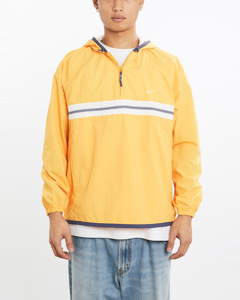 Vintage, 90s, Nike, Windbreaker, Jacket, The Real Deal, size large, colour Yellow, newtown, sydney, australia, thrift store, opshop, preloved, secondhand, sustainable, retro, antique, 70s, 80s, 90s, 2000s, 00s, fashion, clothing, streetwear, trendy, garment, style, boutique, store, shop, archive, sale, cheap, best, top, Jackets
