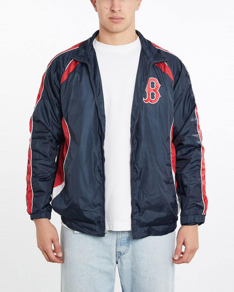 Vintage, MLB, Boston, Red, Sox, Windbreaker, Jacket, The Real Deal, size extra large, colour Multicolour, newtown, sydney, australia, thrift store, opshop, preloved, secondhand, sustainable, retro, antique, 70s, 80s, 90s, 2000s, 00s, fashion, clothing, streetwear, trendy, garment, style, boutique, store, shop, archive, sale, cheap, best, top, Jackets