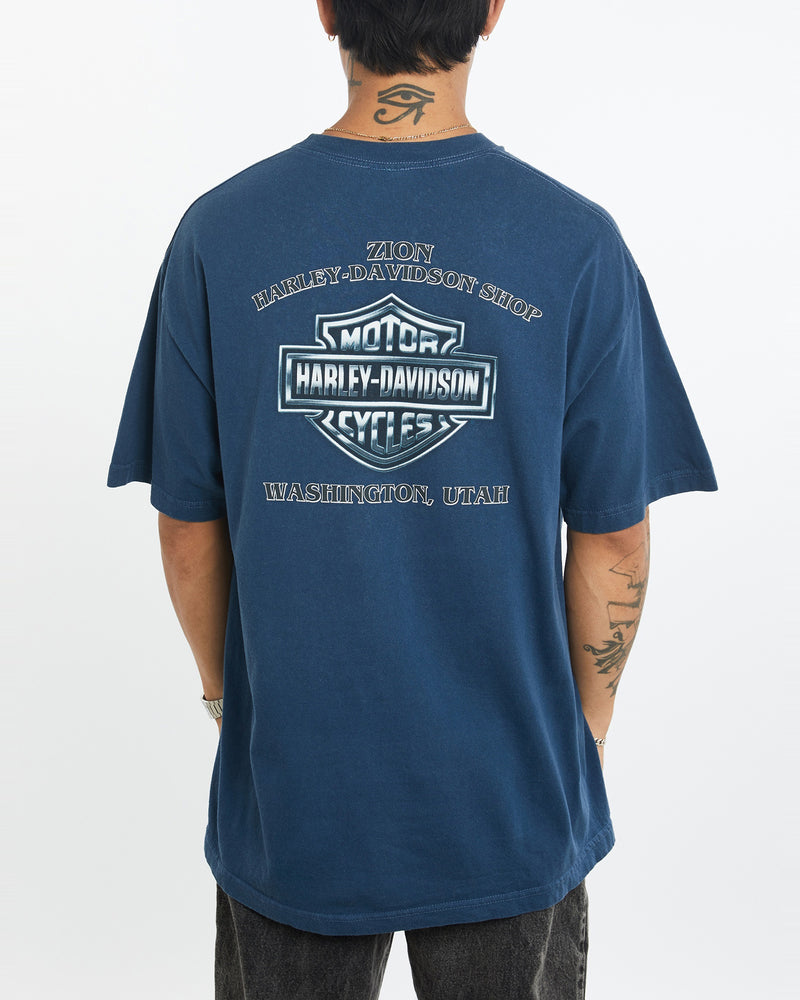 Vintage Harley Davidson Tee <br>XL , The Real Deal , newtown, sydney, australia, thrift store, opshop, preloved, secondhand, sustainable, retro, antique, 70s, 80s, 90s, 2000s, 00s, fashion, clothing, streetwear, trendy, garment, style, boutique, store, shop, archive, sale, cheap, best, top