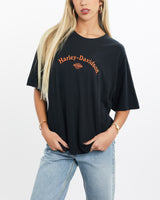 Vintage, Harley, Davidson, Tee, The Real Deal, size small, colour Black, newtown, sydney, australia, thrift store, opshop, preloved, secondhand, sustainable, retro, antique, 70s, 80s, 90s, 2000s, 00s, fashion, clothing, streetwear, trendy, garment, style, boutique, store, shop, archive, sale, cheap, best, top, T-Shirts