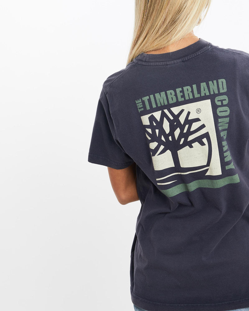 Vintage, Timberland, Tee, The Real Deal, size extra small, colour Navy, newtown, sydney, australia, thrift store, opshop, preloved, secondhand, sustainable, retro, antique, 70s, 80s, 90s, 2000s, 00s, fashion, clothing, streetwear, trendy, garment, style, boutique, store, shop, archive, sale, cheap, best, top, T-Shirts
