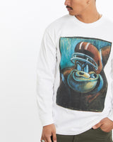 Vintage, 90s, Disney, Pete, Cartoon, Long, Sleeve, Tee, The Real Deal, size large, colour White, newtown, sydney, australia, thrift store, opshop, preloved, secondhand, sustainable, retro, antique, 70s, 80s, 90s, 2000s, 00s, fashion, clothing, streetwear, trendy, garment, style, boutique, store, shop, archive, sale, cheap, best, top, T-Shirts