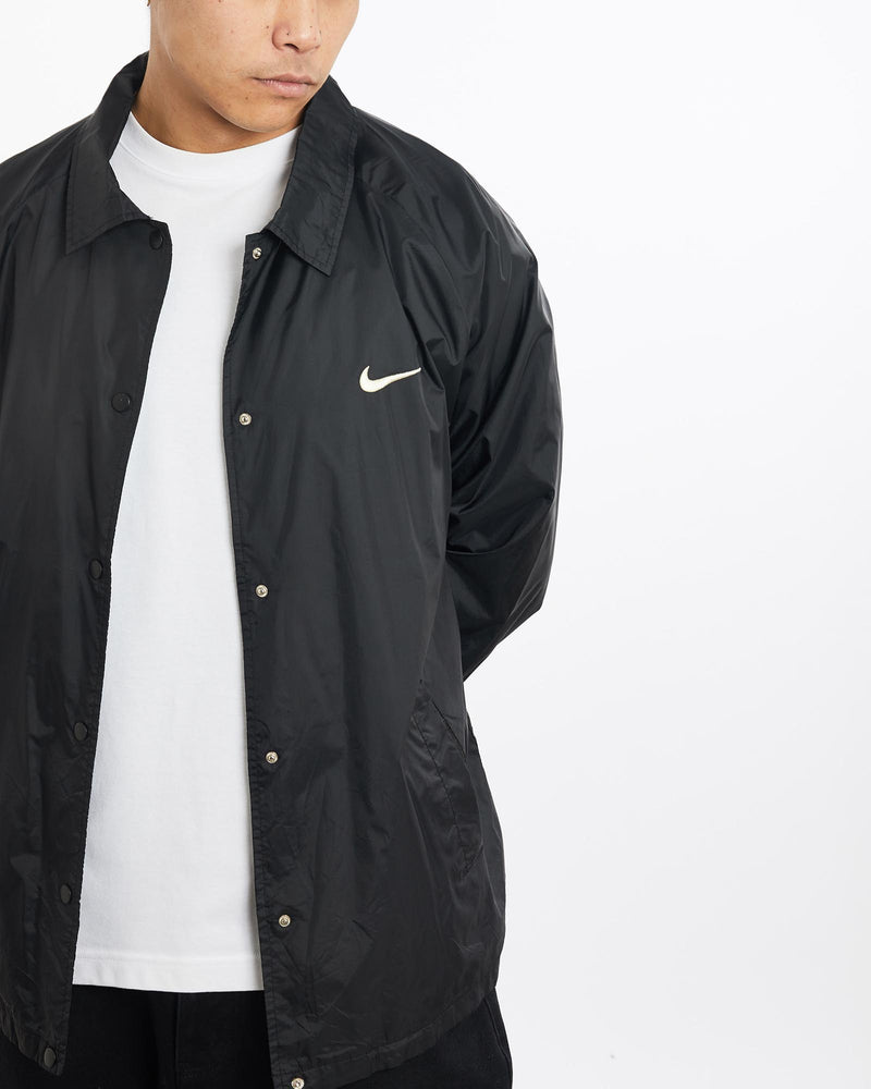 Vintage, 90s, Nike, Coaches, Jacket, The Real Deal, size extra large, colour Black, newtown, sydney, australia, thrift store, opshop, preloved, secondhand, sustainable, retro, antique, 70s, 80s, 90s, 2000s, 00s, fashion, clothing, streetwear, trendy, garment, style, boutique, store, shop, archive, sale, cheap, best, top, Jackets