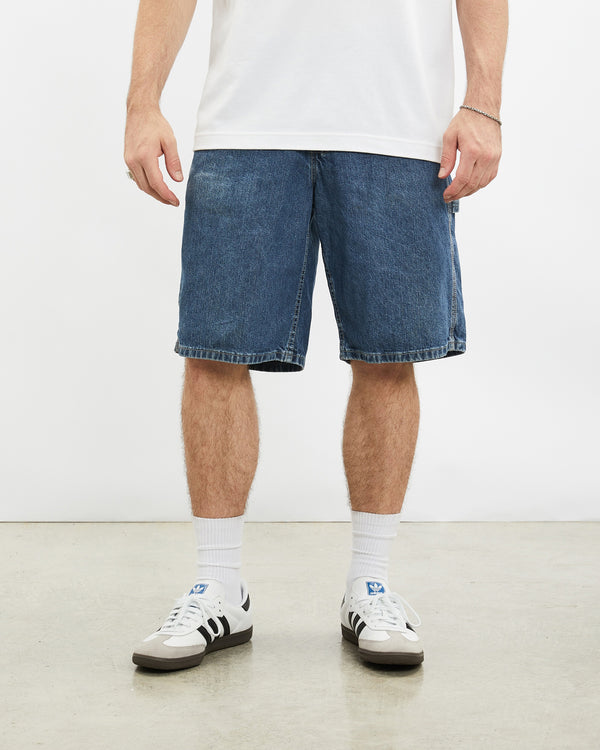 Vintage Lee Denim Carpenter Shorts <br>34" , The Real Deal , newtown, sydney, australia, thrift store, opshop, preloved, secondhand, sustainable, retro, antique, 70s, 80s, 90s, 2000s, 00s, fashion, clothing, streetwear, trendy, garment, style, boutique, store, shop, archive, sale, cheap, best, top