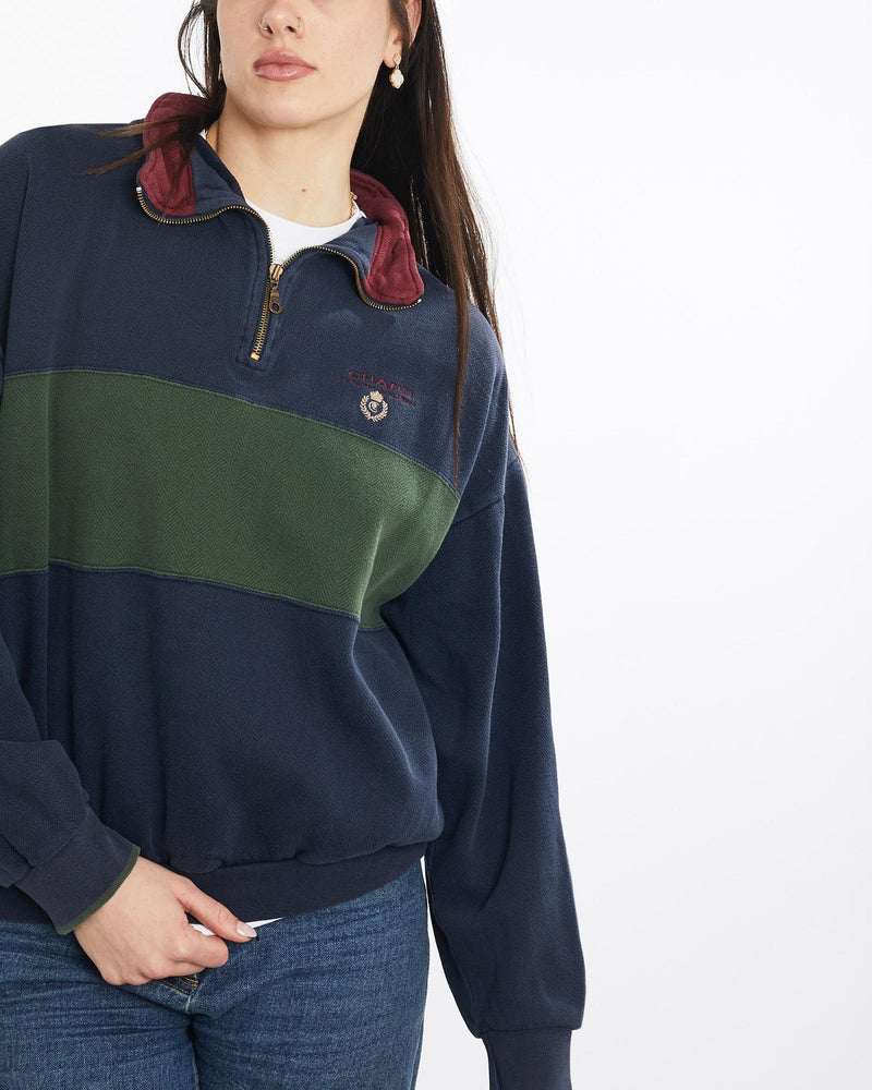 Vintage, Chaps, Ralph, Lauren, Quarter, Zip, Sweatshirt, The Real Deal, size medium, colour Multicolour, newtown, sydney, australia, thrift store, opshop, preloved, secondhand, sustainable, retro, antique, 70s, 80s, 90s, 2000s, 00s, fashion, clothing, streetwear, trendy, garment, style, boutique, store, shop, archive, sale, cheap, best, top, Sweats and hoodies