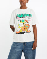 Vintage, 90s, Garfield, Cartoon, Tee, The Real Deal, size medium, colour White, newtown, sydney, australia, thrift store, opshop, preloved, secondhand, sustainable, retro, antique, 70s, 80s, 90s, 2000s, 00s, fashion, clothing, streetwear, trendy, garment, style, boutique, store, shop, archive, sale, cheap, best, top, T-Shirts