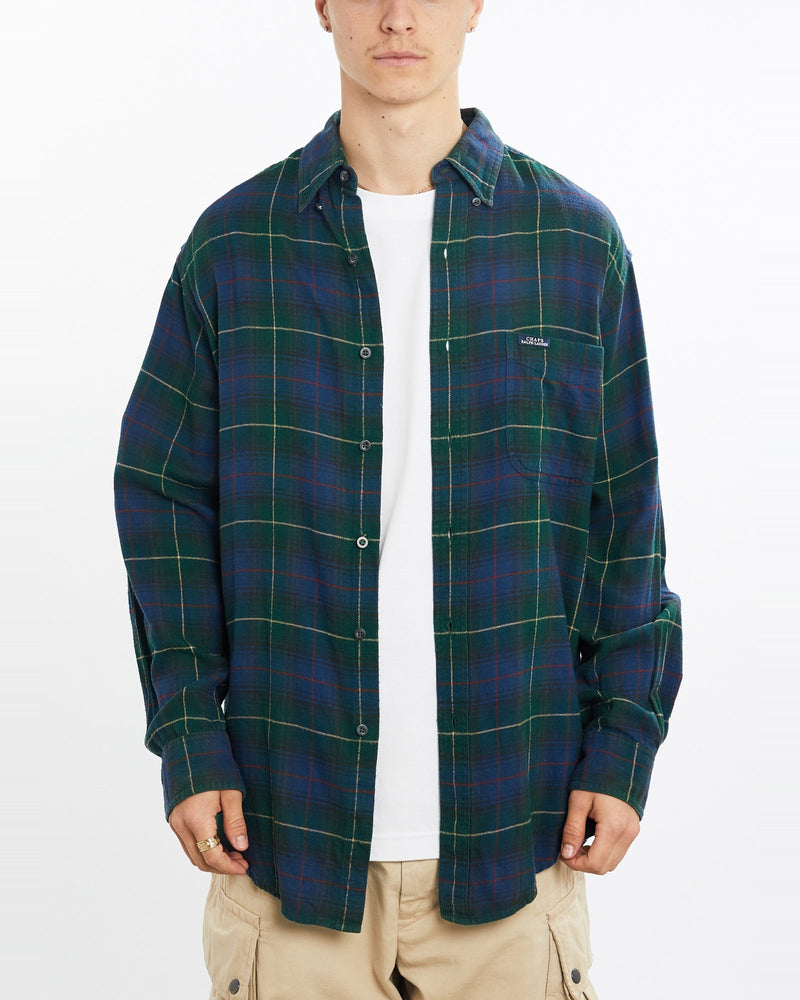 Vintage, 90s, Chaps, Ralph, Lauren, Flannelette, Button, Up, Shirt, The Real Deal, size extra large, colour Multicolour, newtown, sydney, australia, thrift store, opshop, preloved, secondhand, sustainable, retro, antique, 70s, 80s, 90s, 2000s, 00s, fashion, clothing, streetwear, trendy, garment, style, boutique, store, shop, archive, sale, cheap, best, top, Shirts