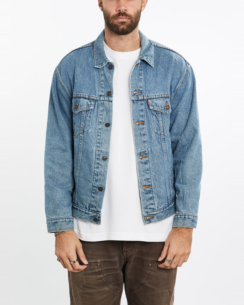 Vintage, 90s, Levi's, Flannel, Lined, Denim, Jacket, The Real Deal, size large, colour Blue, newtown, sydney, australia, thrift store, opshop, preloved, secondhand, sustainable, retro, antique, 70s, 80s, 90s, 2000s, 00s, fashion, clothing, streetwear, trendy, garment, style, boutique, store, shop, archive, sale, cheap, best, top, Jackets