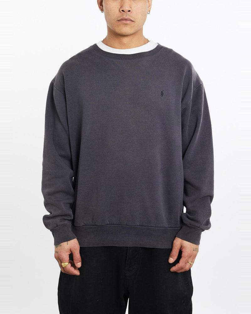 Vintage, 90s, Polo, Ralph, Lauren, Sweatshirt, The Real Deal, size extra large, colour Navy, newtown, sydney, australia, thrift store, opshop, preloved, secondhand, sustainable, retro, antique, 70s, 80s, 90s, 2000s, 00s, fashion, clothing, streetwear, trendy, garment, style, boutique, store, shop, archive, sale, cheap, best, top, Sweats and hoodies