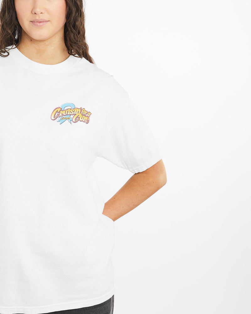 Vintage, Cruisin', For, A, Cure, Tee, The Real Deal, size medium, colour White, newtown, sydney, australia, thrift store, opshop, preloved, secondhand, sustainable, retro, antique, 70s, 80s, 90s, 2000s, 00s, fashion, clothing, streetwear, trendy, garment, style, boutique, store, shop, archive, sale, cheap, best, top, T-Shirts