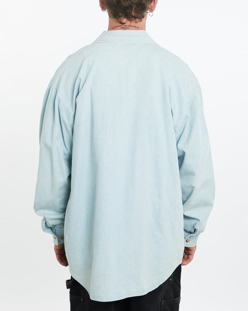 Vintage 1998 Looney Tunes Cartoon Cartoon Denim Button Up Shirt <br>L , The Real Deal , newtown, sydney, australia, thrift store, opshop, preloved, secondhand, sustainable, retro, antique, 70s, 80s, 90s, 2000s, 00s, fashion, clothing, streetwear, trendy, garment, style, boutique, store, shop, archive, sale, cheap, best, top