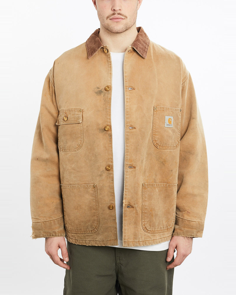 Vintage, Carhartt, Michigan', Jacket, The Real Deal, size extra large, colour Beige, newtown, sydney, australia, thrift store, opshop, preloved, secondhand, sustainable, retro, antique, 70s, 80s, 90s, 2000s, 00s, fashion, clothing, streetwear, trendy, garment, style, boutique, store, shop, archive, sale, cheap, best, top, Jackets