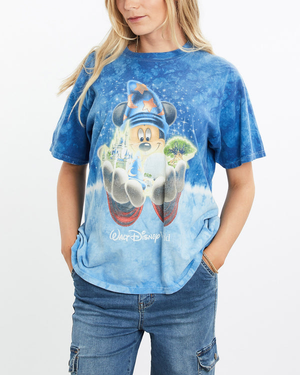 Vintage, Walt, Disney, World, Tie, Dye, Tee, The Real Deal, size medium, colour Blue, newtown, sydney, australia, thrift store, opshop, preloved, secondhand, sustainable, retro, antique, 70s, 80s, 90s, 2000s, 00s, fashion, clothing, streetwear, trendy, garment, style, boutique, store, shop, archive, sale, cheap, best, top, T-Shirts