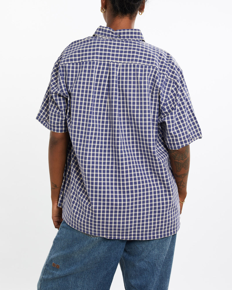 Vintage, Tommy, Hilfiger, Short, Sleeve, Button, Up, Shirt, The Real Deal, size medium, colour Black, newtown, sydney, australia, thrift store, opshop, preloved, secondhand, sustainable, retro, antique, 70s, 80s, 90s, 2000s, 00s, fashion, clothing, streetwear, trendy, garment, style, boutique, store, shop, archive, sale, cheap, best, top, Shirts