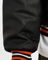 Vintage, NBA, New, York, Knicks, Varsity, Jacket, The Real Deal, size extra large, colour Black, newtown, sydney, australia, thrift store, opshop, preloved, secondhand, sustainable, retro, antique, 70s, 80s, 90s, 2000s, 00s, fashion, clothing, streetwear, trendy, garment, style, boutique, store, shop, archive, sale, cheap, best, top, Jackets